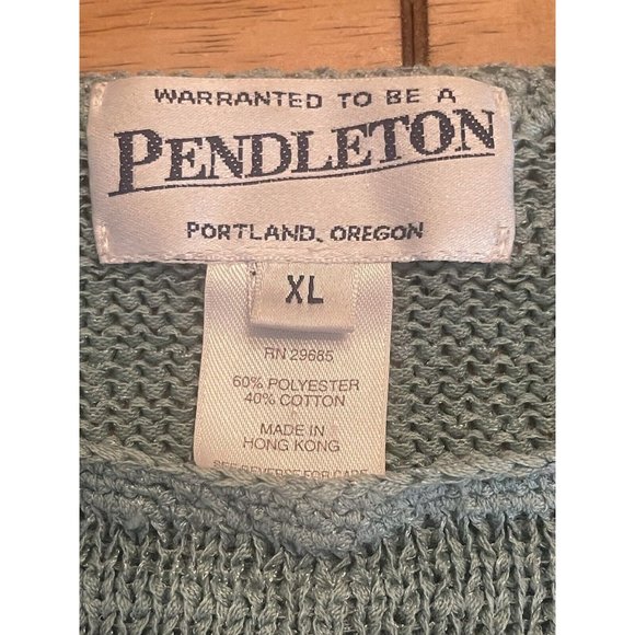 Vtg Pendleton Sweater XL Colorful Stripe Casual Color Block Pullover 90s EUC - Picture 5 of 6